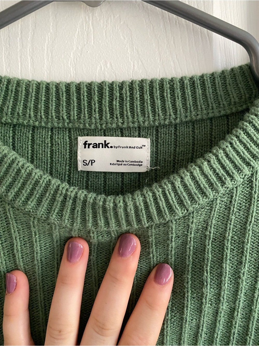 Ribbed Crewneck Sweater - Green - Picture 3 of 4